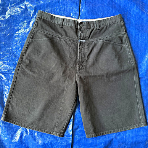 Marithé + François Girbaud, Vintage Marithé François Girbaud Solid Brown Denim Shorts Flat Front