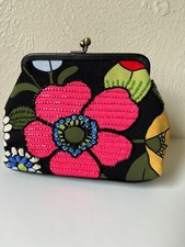 Isabella Fiore Vintage Mini Beaded and Sequined Floral Cross body Bag  Chain