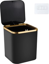 2L Mini Desktop Trash Can with Lid Tabletop Waste Bin Home Office