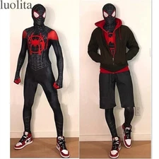 Spiderman Miles Morales Bodysuit Halloween Kids/Adult Costume Cosplay Jumpsuit