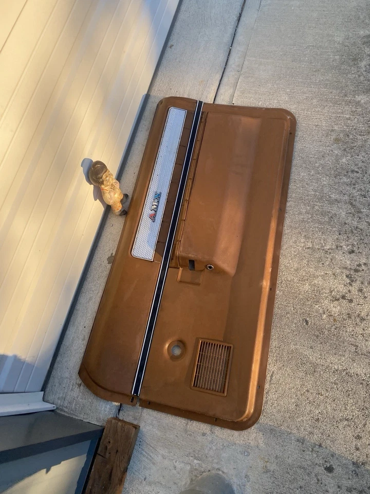 1971-74 AMC Javelin AMX painel de porta superior passe bronzeado grade de alto-falante de fábrica - Imagem 4 de 4