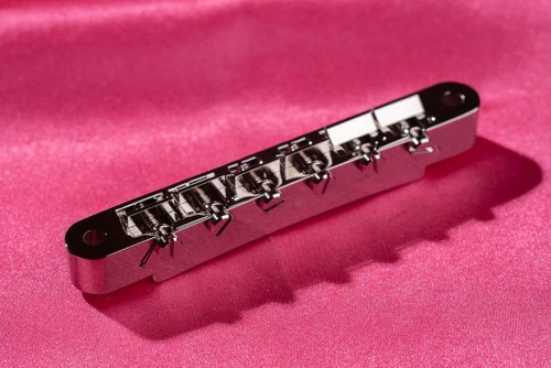Historic Spec Custom NOS Wired Nickel Plated ABR1 Bridge with Nickel Plated Bras