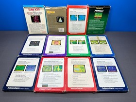 INTELLIVISION LOT OF 12 BOXED GAME GAMES DONKEY KONG Q BERT PITFALL DUNGEONS
