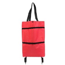 2 in 1 Lightweight Collapsible Shopping Cart,Folding Shopping Bag Cart