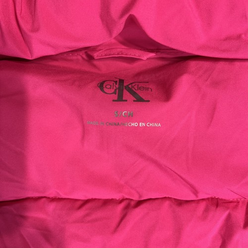Calvin Klein Women's Water Resistant Hooded Puffer Coat Small Pink Packable - Picture 4 of 6