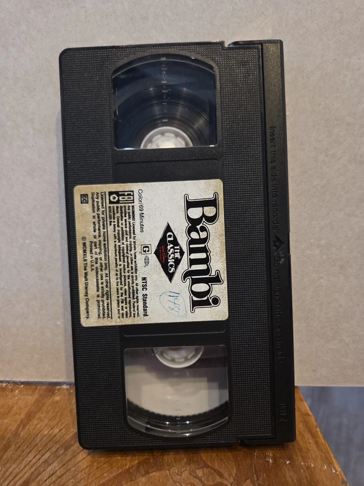 Bambi VHS Tape 💥 RARE Black Diamond Classic 💥 Walt Disney #942 - Bild 4 von 4