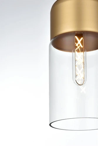 Living District Ashwell 5" Pendant Clear Shade In Satin Gold - Picture 4 of 10