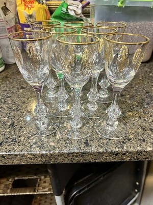 8 Pc Crystal Tiffin Palais Versailles After Dinner Wine Goblets ￼