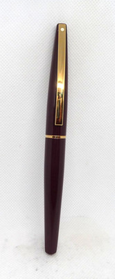 Sheaffer White Dot Taranis Burgundy and Chrome Fountain Pen--fine nib--new