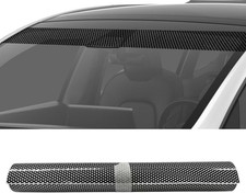 Car Windshield Banner Decal Honeycomb PVC 53x8 Inch Sun Visor Strip Black Vinyl