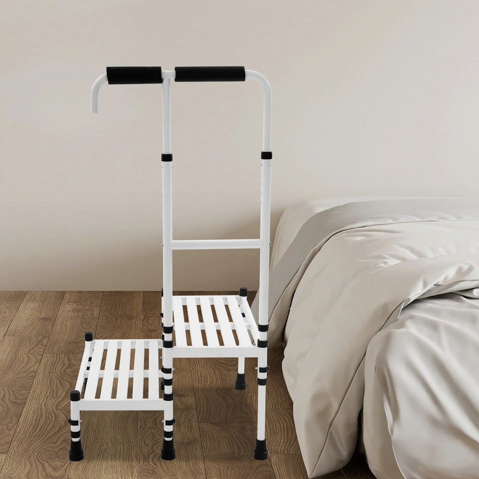 Adult Ramp with Handrail Metal Stepping Stool 2 Steps Stool with Handle - Image 2 of 4