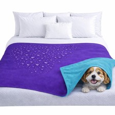 Premium Deluxe 100 Waterproof Blanket Guarantees to Keep Your Bed Dry Crink...