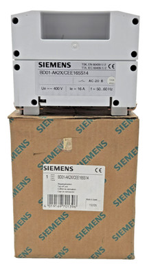 Siemens BD01-AK2X/CEE165S14 Outlet Box CEE 16A 5 Pole 400V New