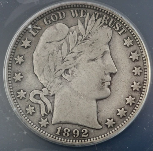 🔥 KEY DATE 1892-O Barber Half Dollar | ANACS F-12 | Cert #7870350