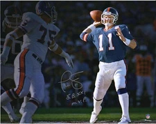 Phil Simms Giants Signed 16" x 20" SB XXI vs Broncos Photo & "SB XXI MVP" Insc