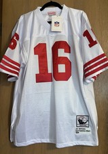 Mitchell & Ness Joe Montana Throwback 1989 Jersey White Red Adult Size 52