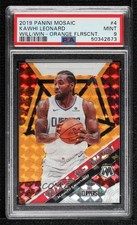 2019 Mosaic Will to Win Fluorescent Orange Prizm 11/25 Kawhi Leonard PSA 9 5ub