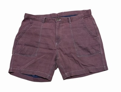 Corridor NYC Bedford Corduroy Camp Shorts Mens 36  Purple Faded Casual Pockets