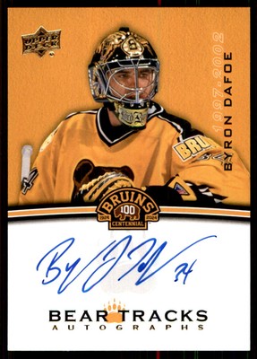 2023-24 UPPER DECK BRUINS CENTENNIAL BEAR TRACKS BYRON DAFOE AUTO #BT-BD