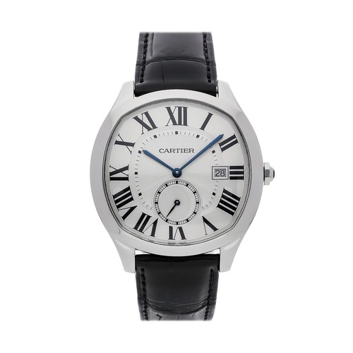 Cartier Drive de Cartier Steel Automatic 40mm Silver Dial Strap Watch WSNM0004