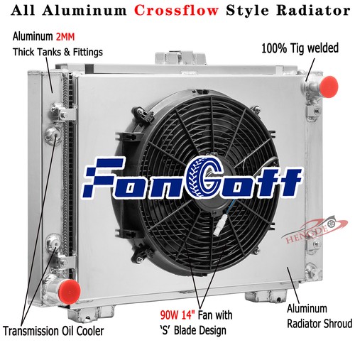3Row Radiator Shroud Fan Fits 1964 Ford Galaxie 500 500XL 4.7L 6.4L V8 ...