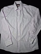 Mens Medium Pierre Cardin Regular Fit Long Sleeve Button Up Dress Shirt