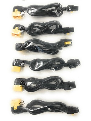 Lot of 6 NEW APC Schneider AP8714R Power Cord Kit 90° Locking C19 to C20 SEALED