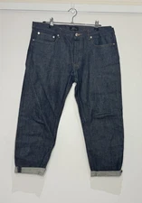 A.P.C. Petit New Standard Fitted Crop Denim Jeans 33 Indigo Selvedge Dark Wash