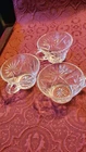 Anchor Hocking Set of 3 Eapc Star of David Glass Punch Cup Vintage