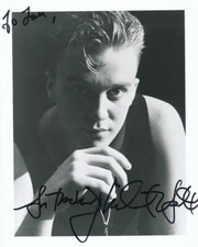Anthony Michael Hall- Signed B&W Photograph