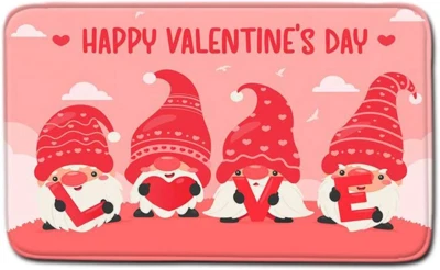 GT MARKET Valentine'S Day Gnome Doormat - Indoor Outdoor Decoration Welcome Entrance Door