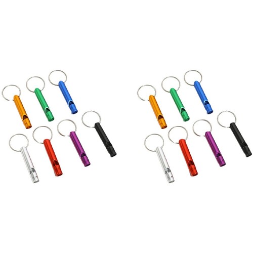 Aluminum Emergency Whistle Portable Training Whistle with Keychain4068