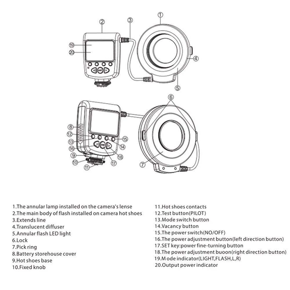Meike FC-100 LED Macro Ring Flash Light for Canon Nikon Olympus Pentax - Image 2 of 4
