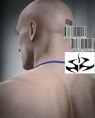 Set of 3 Hitman Agent 47 Temporary Tattoo Cosplay Barcode Tattoo Men Women  Kids