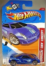 2012 Hot Wheels #191 Thrill Racers-Space 1/5 CADILLAC CIEN CONCEPT Blue w/10 Sp