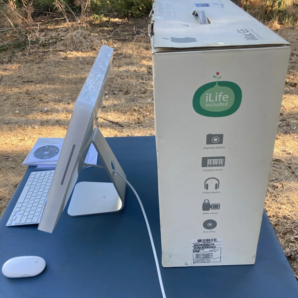 VTG 2005 Apple iMac PowerPC G5 20" Model A1145 1.5 GB RAM W Original Box Working - Image 3 of 4