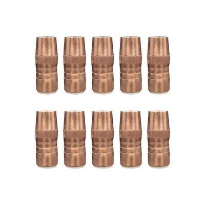 10 pcs NS-5800C Nozzle Centerfire Slim Flush 5/8'' Copper for Bernard MIG Gun