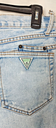 Vtg Guess Men's Jeans Sz 33 80's 90's Georges Marciano Distressed Button Fly - Picture 3 of 11