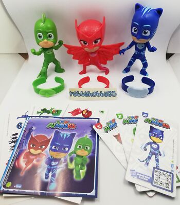 MAXI PJ MASKS COMPLETE SET WITH ALL PAPERS KINDER SURPRISE EGG