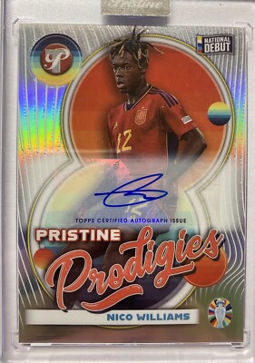 2023 Pristine Road To Euro 2024 Spain Nico Williams Prodigies Auto 