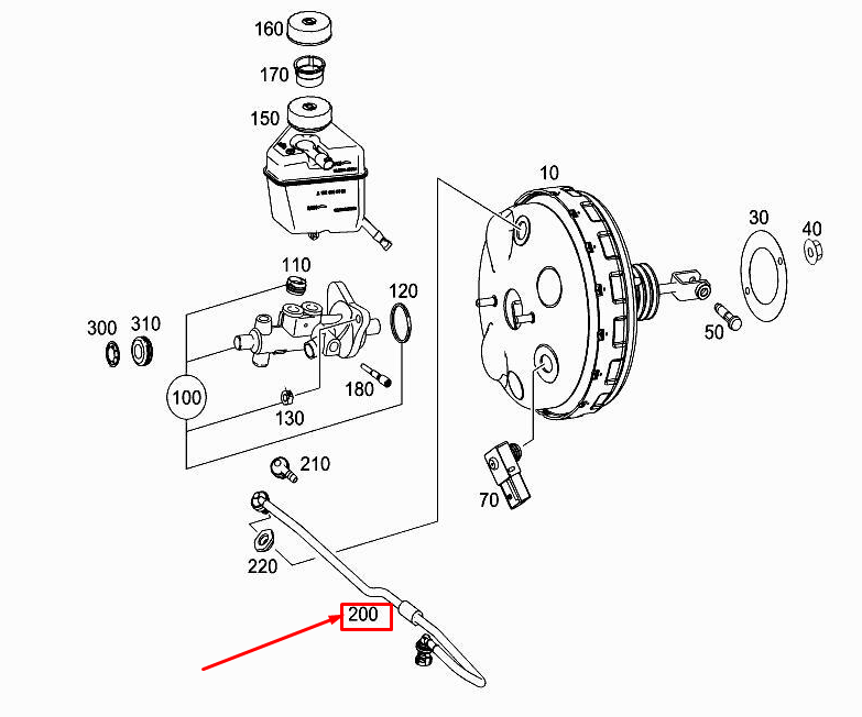 NOUVEAU MERCEDES-BENZ SLK R172 FREIN BRAKE AFFAIRS LIGNE A1724300829 ORIGINAL