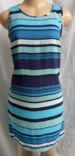 LOFT BLUE STRIPED SHIFT CAREER COCKTAIL CASUAL DRESS SIZE: S NWT $80