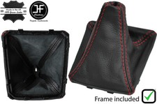 ROT NAHT LEDER SCHALTSACK + KUNSTSTOFFRAHME F?R MERCEDES GLA CLASS 14-18