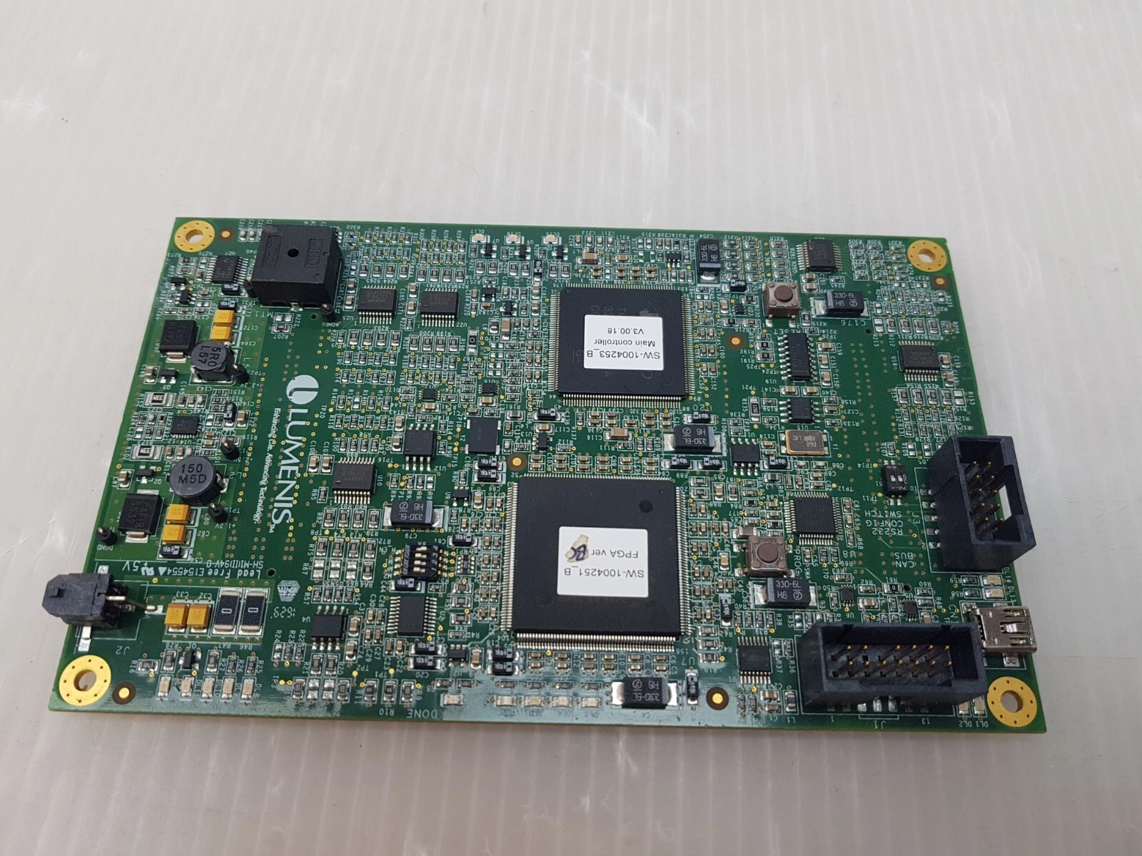 SA-10030131 IF board rotated, showing DIP switch and connectors