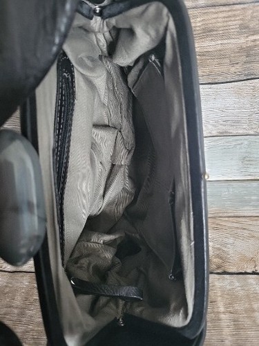 Oushka London Leather Handbag Medium Slouchy Tote Black - Picture 18 of 20
