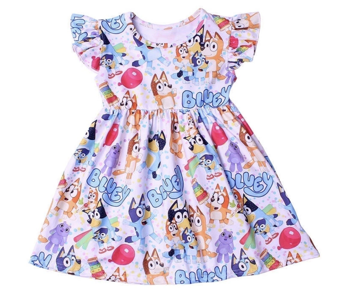 Bluey party dress Bluey Birthday Dress NEW instock 5/6, 6/7, 7/8