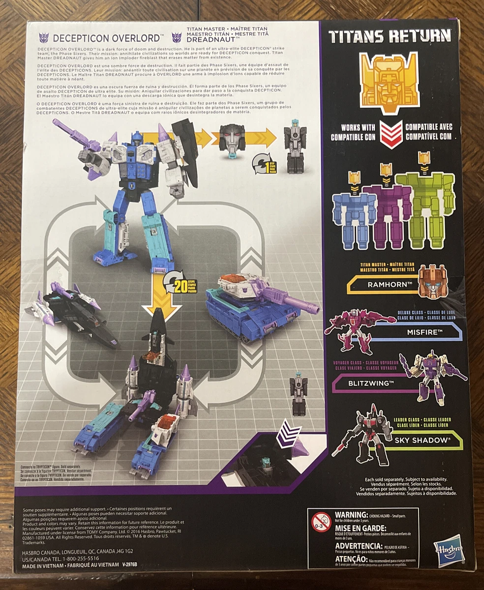 Transformers Titans Return L Class DREADNAUT DECEPTION OVERLORD