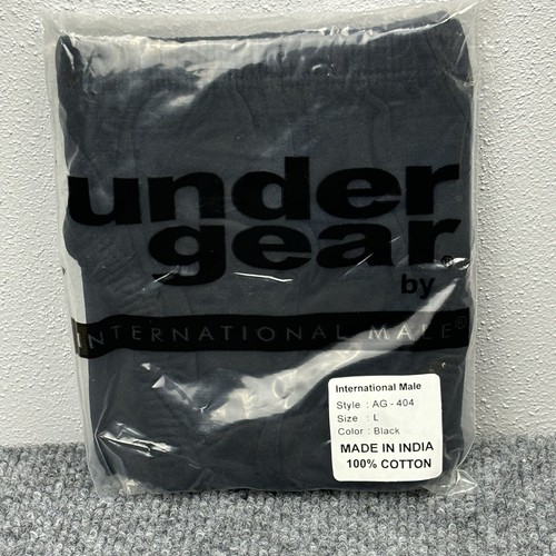 Vintage Under Gear By International Male Bikini Brief Black Large Cotton India - Picture 3 of 8
