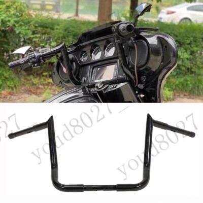 Fit Harley Street Electra Glide Meathook Bars 14 inch Motorcycle Handlebar Black