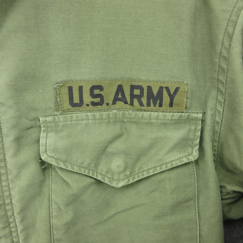VTG Alpha Industries Jacket Mens Small Long Green Cold Weater Field Coat OG-107 - Picture 3 of 20